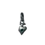 Серебряная серьга Jazz's Solid Heart с бриллиантом 1