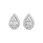Серьги из белого золота с бриллиантами 1