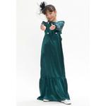 Жемчужно-бриллиантовое зеленое платье Raya Baju для девочек 5