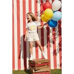 Экрю джинсовые шорты и бермуды для девочек на резинке Tkdss26Sr00011 1