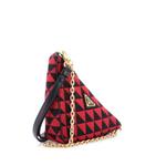 Symbole Triangle Bag Leather and Jacquard Mini shoulder bag 1