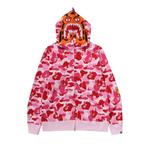 Толстовки на молнии BAPE Camo Tiger Full Zip Hoodie 'Pink' 1