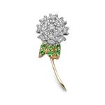 Подвеска Dandelion Wish с бриллиантами и цаворитом 1