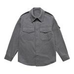 Рубашки на пуговицах Helmut Lang Button Up Long-Sleeve Shirt «Grey Melange» 1