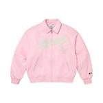 Бомберы Supreme x Chicago White Sox Leather Varsity Jacket 'Pink' 1