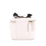 Стеганая мини-сумка через плечо Camellia Bow Vanity Case с цепочкой 1