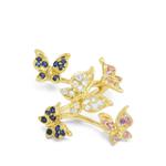 sapphire and diamond butterfly-motif ring 1