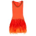 feathered jersey dress 1