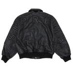 Кожаные куртки Supreme GORE-TEX Infinium WINDSTOPPER Leather Varsity Jacket 'Black' 2