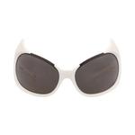 Солнцезащитные очки Balenciaga Shield-Frame Bio Injection 'Ivory/Grey' 1