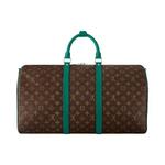 Сумки-дафлы Louis Vuitton Keepall Bandoulière 50 'Коричневый Монограмма Холст/Борнео Зеленый' 2