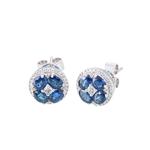 Серьги с бриллиантами из белого золота 18K LITZ DE359 1