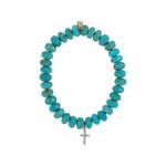 Браслет Cross Charm с бриллиантами и бирюзой 1