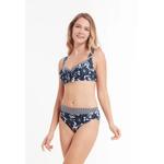 Bold Bloom Navy Plus Топ-бикини с чашечками и завязкой спереди 2
