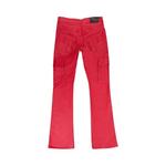 PURPLE BRAND Patent Film Cargo Flare Skinny Jeans 'Красный' 2