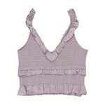 Атласный топ Purple со сборками 2