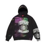 Худи Supreme Overprint Hooded Sweatshirt 'Black' 1