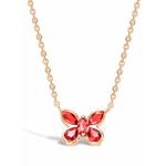 Колье Butterfly из желтого золота с рубинами 1