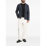 herringbone notched-lapel blazer 2