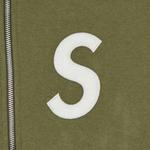 Худи Supreme S Logo Zip Up Hooded Sweatshirt 'Light Olive' 2