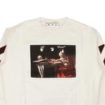 Свитеры Off-White Caravaggio Slim Crewneck 'White/Red' 3