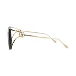 Солнцезащитные очки Gucci Cat Eye-Frame Injection 'Black/Gold/Grey' 3