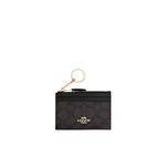 Coach Mini Skinny Id Картхолдер из фирменного холста в цвете Ореховый черный CW870 1