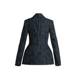 stripe-pattern fitted blazer 2
