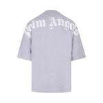 Футболки с коротким рукавом Palm Angels Classic Logo Over Tee 'Серый/Белый' 2