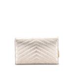 Маленькая сумка через плечо Classic Monogram Wallet on Chain Matelasse Chevron Metallic Leather 2