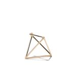 Серьги 3D Triangle из желтого золота 1