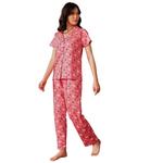 Пижама Clovia Butterfly Button Down в персиково-розовом цвете - 100% хлопок 2