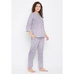 Пижама Clovia Pretty Florals с топом, белая, 100% хлопок 3