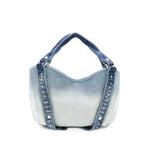 D-One-small top-handle bag in crystal-solarised denim 2