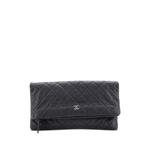 Клатч CC Foldover Quilted Caviar 1
