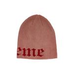 Шапки-бини Supreme Old English Printed Beanie 'Pale Red' 2