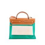 Herbag Zip Berline Vache Canvas and Leather 31 shoulder bag 2