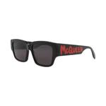 Очки Alexander McQueen Square-Frame Acetate Sunglasses 'Black Grey' 2