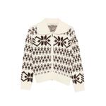 jacquard sequin zip-up cardigan 1