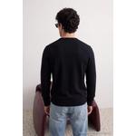 Свитер Black Regular/Normal Cut Crew Neck Soft Tuşe Basic Knitwear 4
