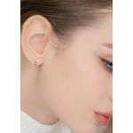 Серьги-гвоздики Triple Zircon Cluster Stud в розовом золоте 2