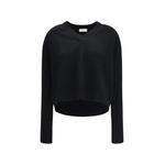 V-neck split-cuff sweater 1