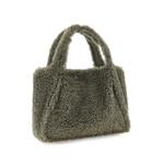 logo-embroidered teddy tote bag 2