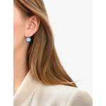 Серьги-подвески Silhouette из белого золота с бриллиантами и сапфирами 2