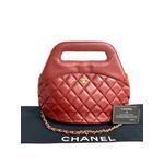 Сумка-сэтчел CC Quilted Lambskin Top Handle Round Frame Bag (1989-1991 годы) 2