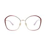 Очки Chloé Square Metal Optical Frames 'Burgundy/Transparent' 1