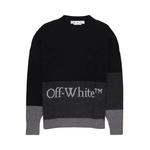 Свитера Off-White Blocked Knit Crewneck «Черный» 1
