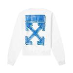Свитеры Off-White Marker Over Crewneck 'White/Blue' 2