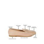 Лоферы Penny Strap с шипами бежевые 7