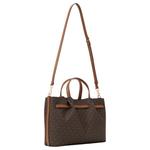 Carson Medium Signature Logo Satchel Bag - Коричневый 4